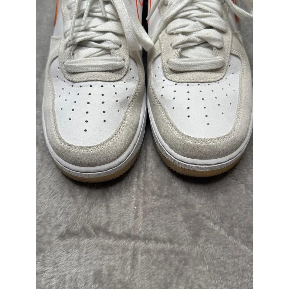 Nike Air Force 1 07 SE First Use Womens 9 Cream Orange Sneakers DA8302-101
